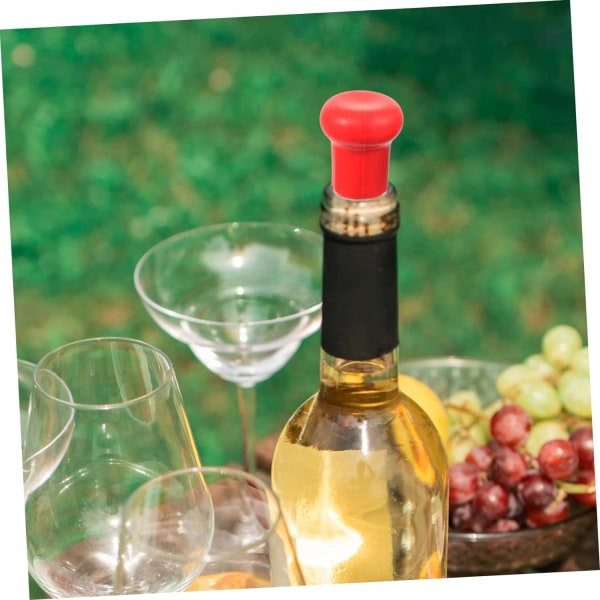 2st silikon vinpropp dekorativa vinproppar Ölflaskproppar Wine Saver Wine Preserver Pump Cap Dryckeflaskpropp