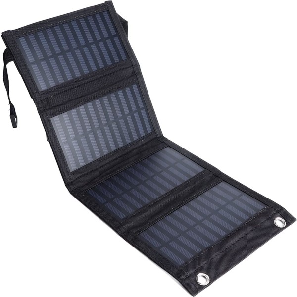 Solpanelsladdare, Solar Power Bank, 20W 5,5V hopfällbar bärbar Solcellsladdare med stark power , för utomhusbruk, camping, resor (MP04B)