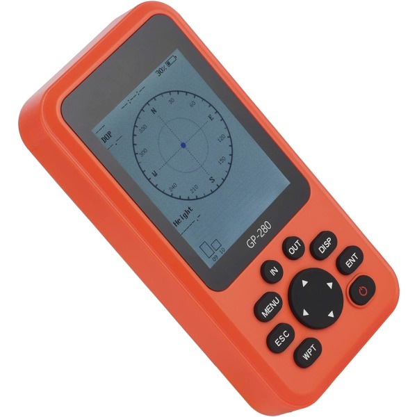 Handhållen GPS-navigator, 2,8-tums handhållen GPS-navigator Hög känslighet med multi Vattentät enhet Orange ABS