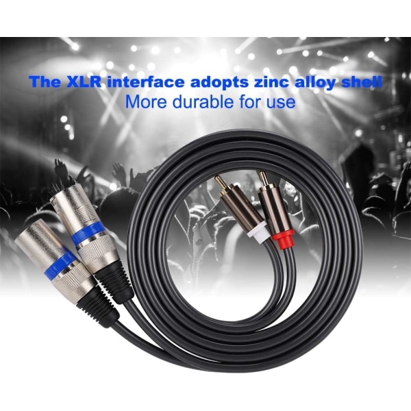 Plastflugor och insekter för o Kabel 1,5 M För Rca Hane Till Xlr Hane För o Adapter Kabel Patch Sladd Dubbelrad Pvc-tråd