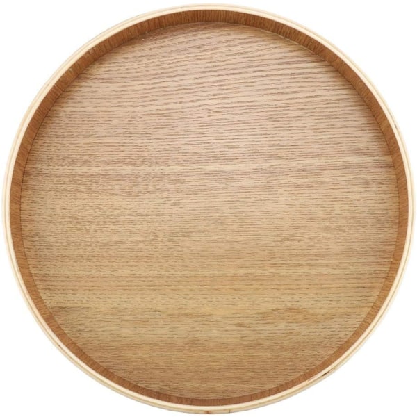Serveringsfat, serveringsbricka, för set Serveringsfat i trä, serveringsbricka av trä för mat (30 cm)