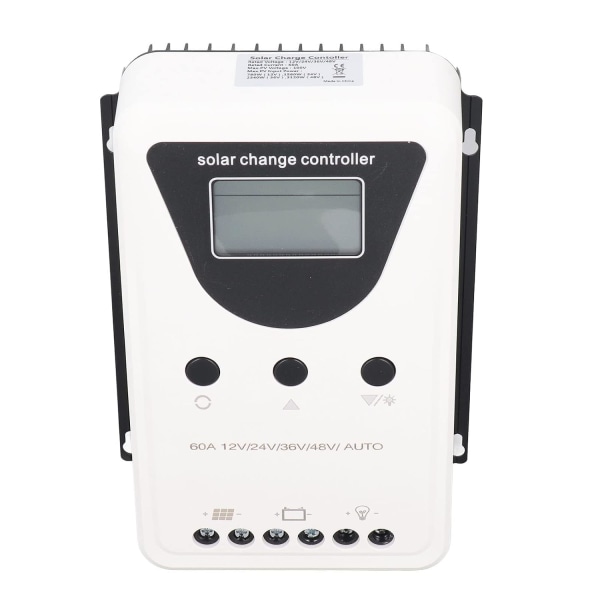 60 Amp Mppt Solar Charge Controller 40 Amp Laddare Abs Aluminiumlegering Pwm Automatiskt detektionssystem Skydd Säker laddningspanelregulator (60A)