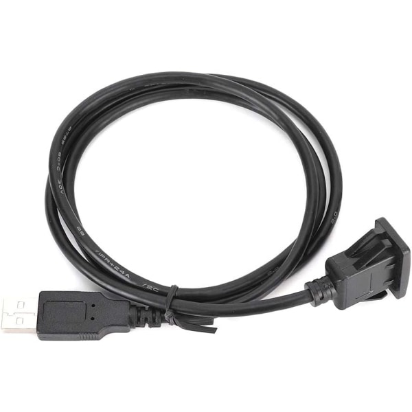 Dashboard Adapter Kabel, USB 2.0 Dashboard Adapter Kabel Enport Ljudförlängningskabel för bilmotorcykel (svart)