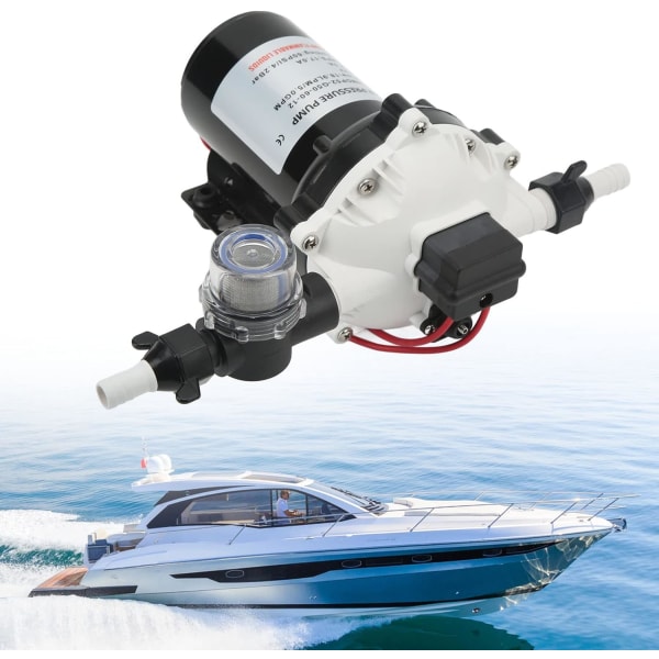 Rv Series 12V självsugande membranpump Högflöde 5.0Gpm 60Psi Effektiv vattenpump för Rv Yacht