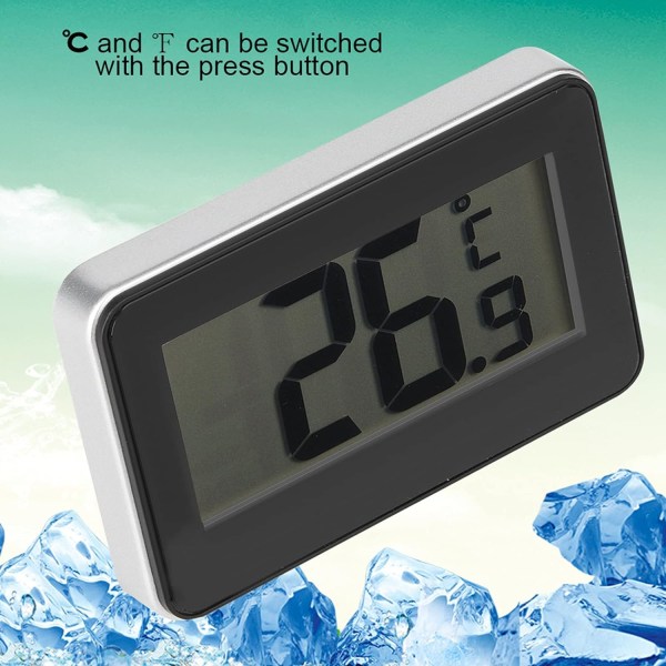 Kylskåpstermometer Vattentät elektronisk termometer Abs Hög noggrannhet Vattentät elektronisk termometer för kylskåp Kylskåpstemperatur