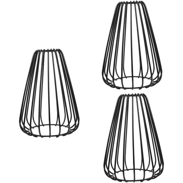 3st Trumlampskärm Glödlampsskydd Byte av hänglampa Skärm Lampskydd Byte av tråd Cover Skydd metallfodral Case