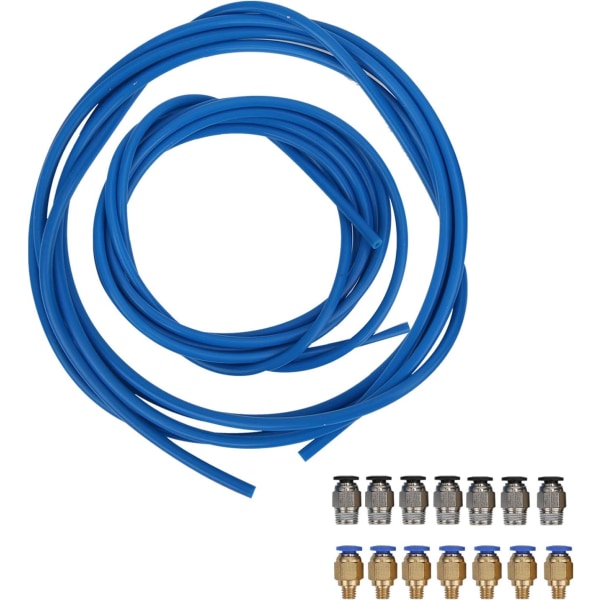 3D-skrivartillbehörssatser 3D-skrivartillbehörssatser Ptfe 3D-skrivare Ptfe Tube Pc4‑M6 Pc4‑M10 pneumatiska kontakter för Creality Ender 3