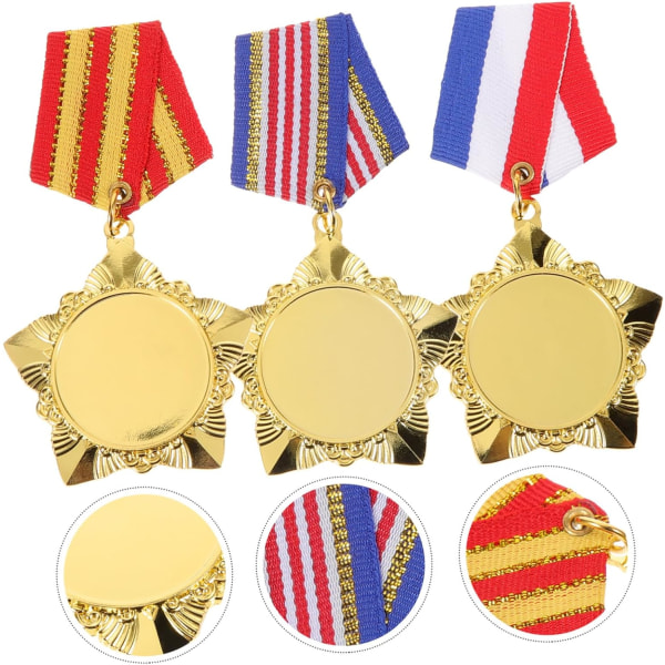 3st Veteran Medalj Leksaker Barnmedaljer Kit Partymedaljer Lapel Pin Memorial Medal Memorial Badge Game Medaljer Award Badge Medaljer för barn