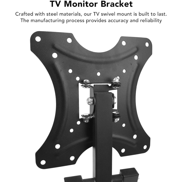 TV-fäste för väggfäste TV-fäste Svart vridbart lutande stål väggfäste Fällbart tungt bärande TV-skärmshållare för 32‑55-tums TV-apparater