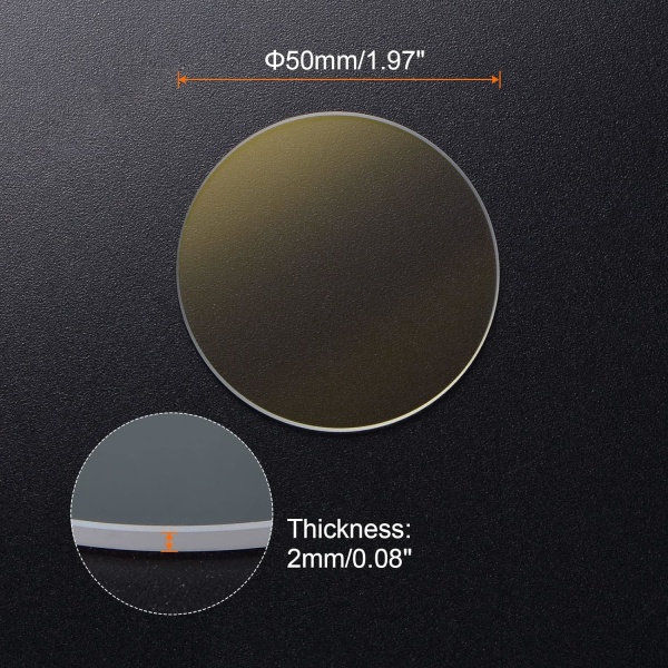 Fiberlaserskyddslins fönsterdiameter 50 mm (1,97 ") tjock 2 mm (0,08") Quarzglaslins för lasersvetsning? Maskin