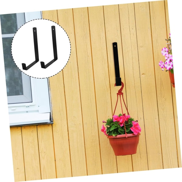 2 par blomkruka hängare Vägg kruka fäste järn kruka fäste kruka krokar Blom räcke konsol blom kruka krokar hängare blomma