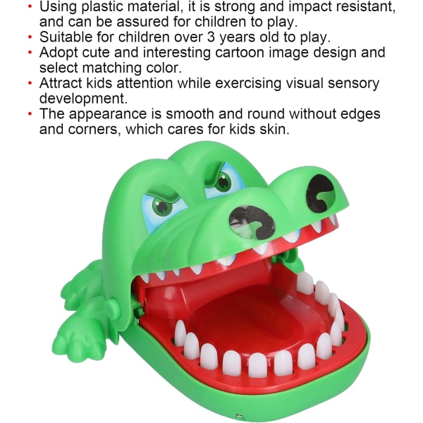 Krokodiltandläkare, Roligt djur Mun Bite Finger Dra Tänder Tandläkare Leksaker Familj Barn Barn Action Skicklighetsspel Leksak