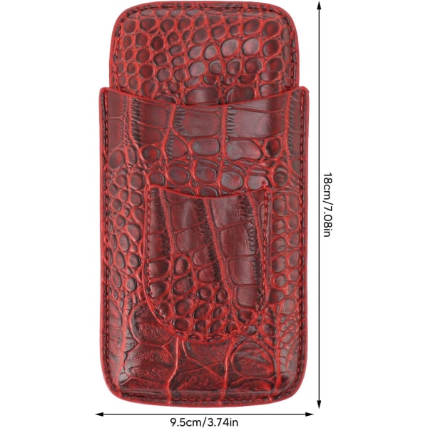 Cigarrhållare, fint sytt läder, bärbart mode, slitstark cigarrlåda utomhus (74)