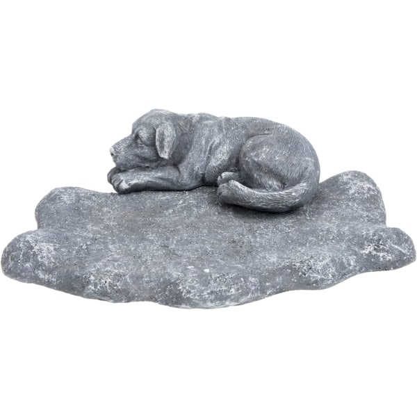 Skulptur Små personliga husdjursminnesstenar Trädgård Hundstaty Djurgravsten Ljusstake Gravmarkörer med en sovande kattunge Katt