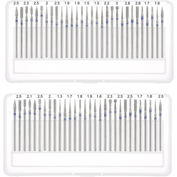 30stk set 1/9" Skaft diamantsandsliphuvud polar n?