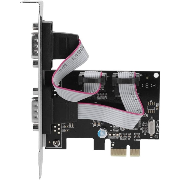 Pcie till Rs232 Pcie-kort Pcb Pci E till Rs232 2-portars serieportomvandlare Pci Express Controller Adapter Expansionskort