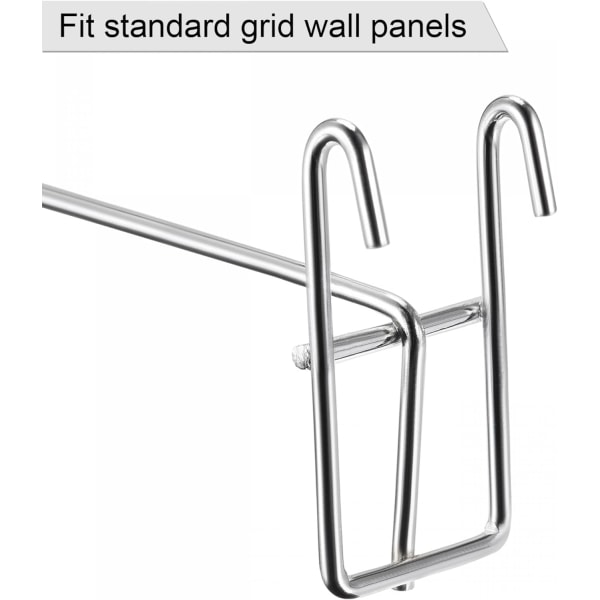 12 stycken gallervägg display krok garage spara förvaring vägg organizer 2,4 tum silver ljud