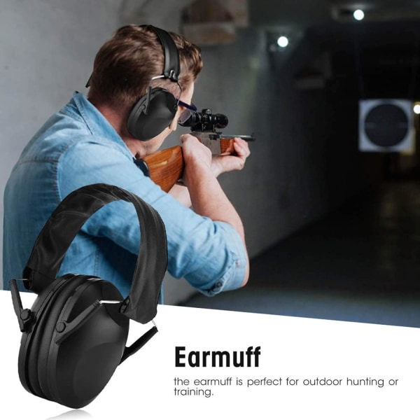 Topiky Hörselkåpor Anti Noise Hörselskydd Abs Svamp Hörselskydd Antinoise Sport Jakt Hörselskydd Aktiva öronkåpor (Army Green) (Svart)