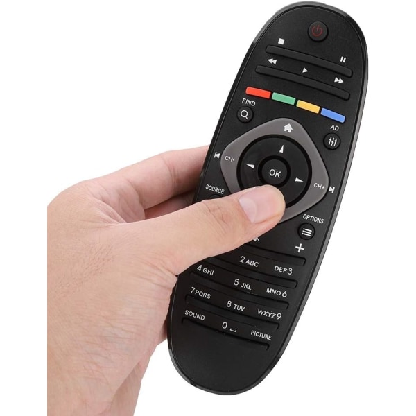 Philips Fjärrkontroll Total Control Ersättningsfjärrkontroll för Philips TV Abs Hållbar Abs Stabil Enkel att använda Känslig Ersättning för Smart TV Universal