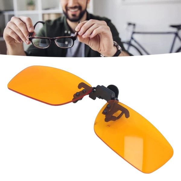 Clip-on glasögon, 400-500nm reptåliga ögonskyddsglasögon Clip-on linser för kontor (fyrkantiga)