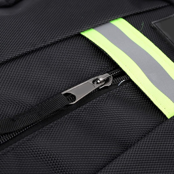 Oxford Cloth Fabric Tools Ryggsäck, slitstark väska, för elektriker, rörmokare, reparatör (svart)