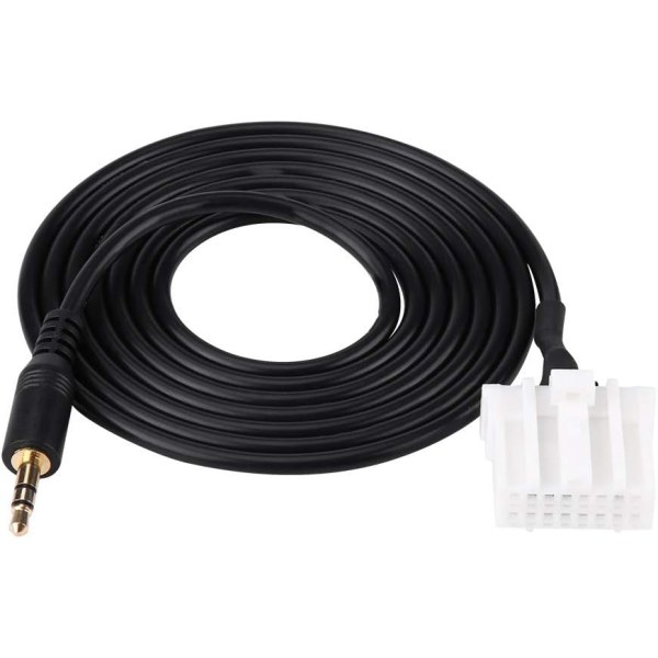 Audio AUX-kabel, bilstereo aux-kabeladapter 3,5 mm uttag CD-gränssnitt för Mazda 2 3 5 6 2006-2013(Svart)