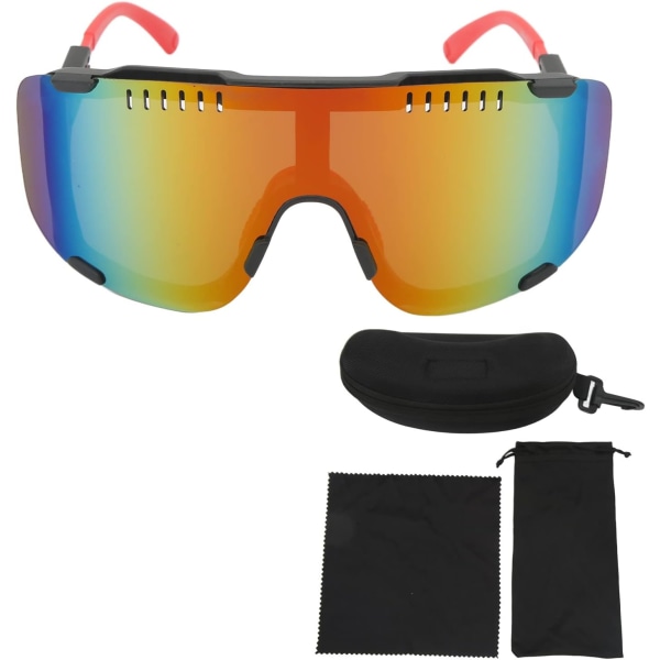 Motorcykelsolglasögon vindtät mjukt gummi Nässkydd UV-beständiga cykelglasögon med förvaringsväska för löpning