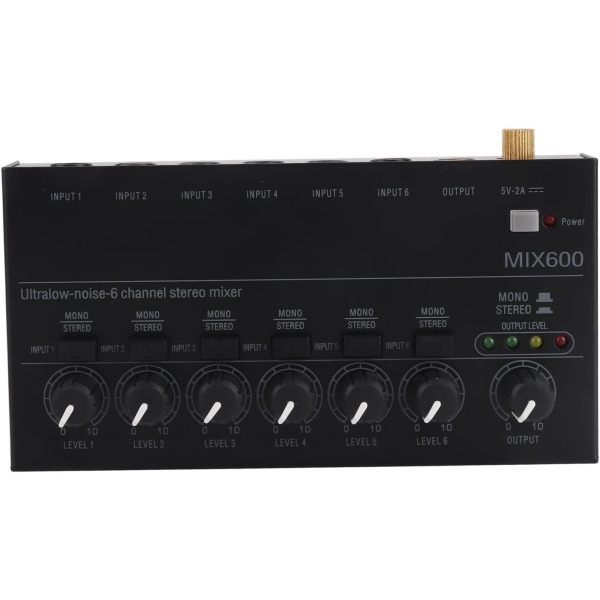 Ljudmixer, Lätt att installera Stereo Line Mixer 6 Channel Distortion Free för Studio