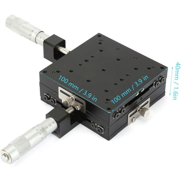 Stage Plattform Xy Stage Semy100 Ac Micrometer Manuell Glidbord Trimplattform Cross Roller Steg 100 * 100 * 40Mm