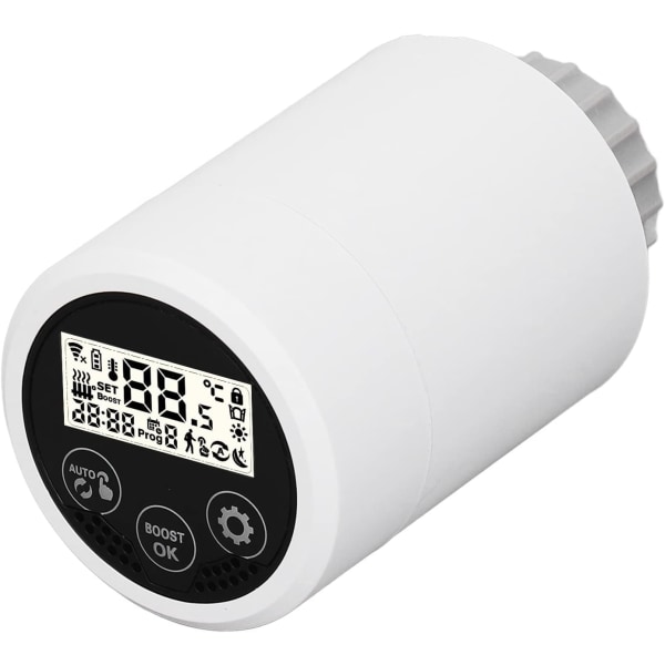 Smart termostat, smarta hemenheter, programmerbar digital smart radiatorventil, stödjer mobilappstyrning trådlös trådlös termostat,
