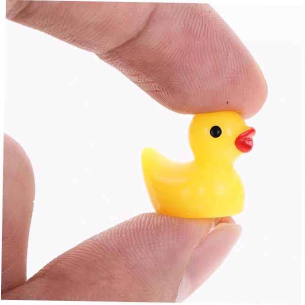 200 st Bildekorationer Miniprydnad Minifigurer Minidekor Bilprydnad Små figurer Mikrolandskapsdekorer Miniatyrfigurer Gul