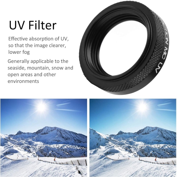 UV-linsfilter Skyddsglas Vattentätt UV-skyddsfilter Skydda linsen, förbättra skärpan Lämplig för OSMO ACTION-kamera
