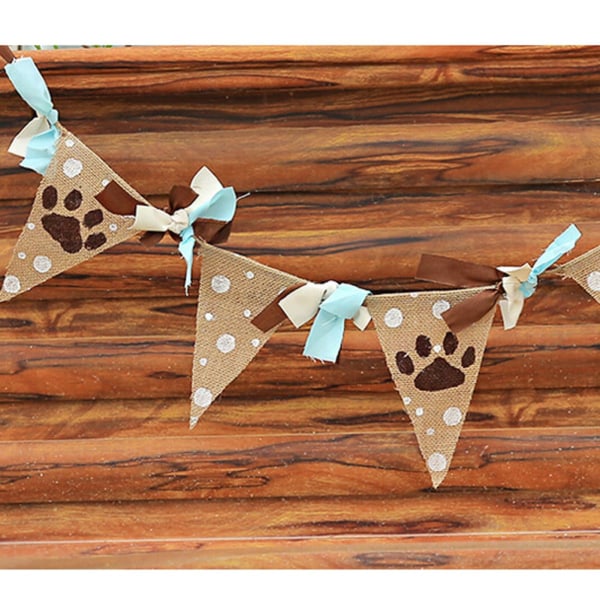 3st Frukt Bakgrund Banner Hund Fest Banner Baby Födelsedag Banner Husdjur Hund Festtillbehör Vägg Frukt Dekoration Bakgrund Randig krans