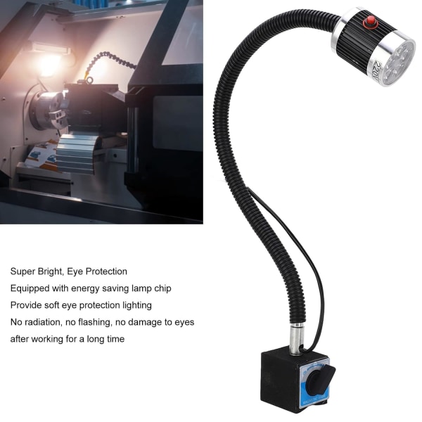 Svanhals arbetslampa, hög ljusstyrka Belysning Magnetisk bas Ögonskydd LED-maskin Ljus Slagtålighet AC220V Flexibel för bil