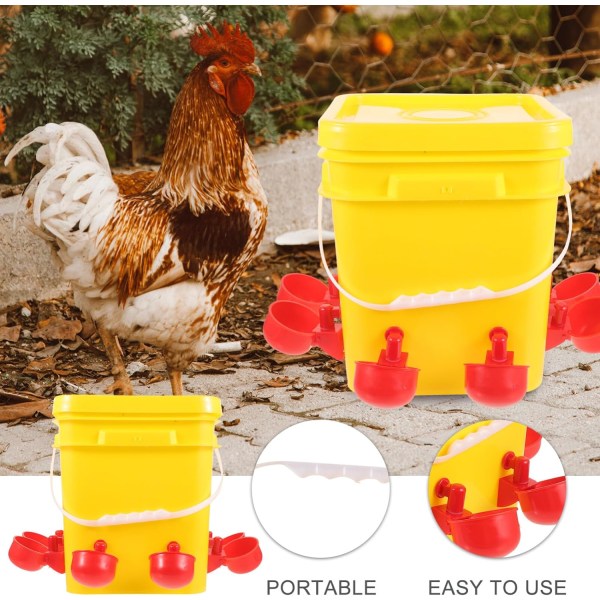 1 set Chick Waterer Plastbehållare Matbehållare Återanvändbar Chick Feeder Plast Chick Feeder Fjäderfä Chick Food Feeder Chick Feeder