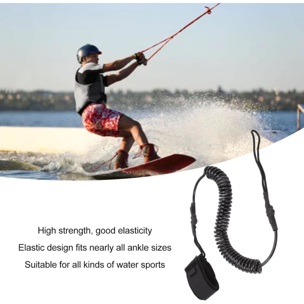 Elastiskt TPU-rep för surffot, höghållfast paddelbräda dragrep för vattensporter, lämplig för alla typer av surfbrädor, surfbräda