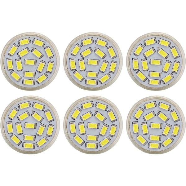 MR11 LED-lampor, keramisk bas 6st MR11 GU4-lampor 270LM 12V 3W Energibesparande Stort belysningsområde Ljusstyrka Dimning för korridorväg
