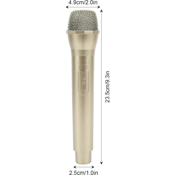 Silvermikrofonstativ Mikrofonstativ Plast Realistisk propmikrofon för karaokedansshower Övningsmikrofonstativ för karaoke (guld)