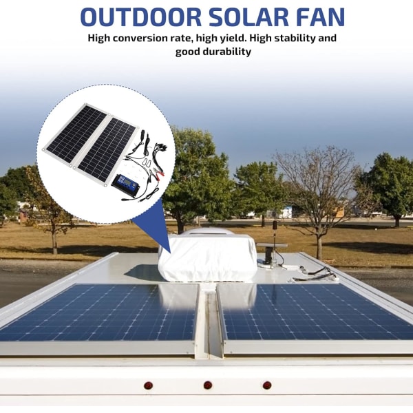 1 set Solfläkt Mobiltelefon Solar Uppladdningsbara batterier Solpanelssystem Solpanel och batterisats Solar Laddningsverktyg Camping