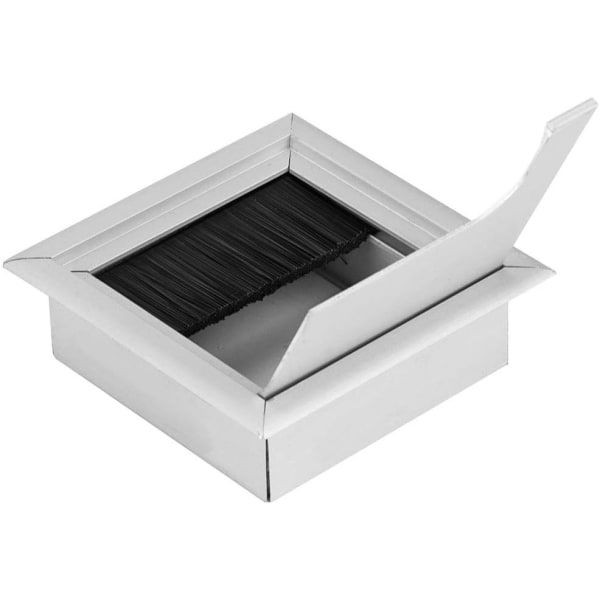 Skrivbordskabelgenomföring Fyrkantig aluminium Skrivbordsdatortrådskabel Möbler och tillbehör Snyggt uttag Insatshål Cover(stor) (S)