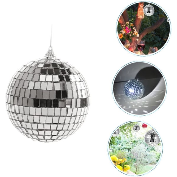 Spegelkula Disco Festbelysning Dekorationer Trädhängande grannlåt Ball Discokula Hängande ornament Minispeglar Glas Discokula Glas