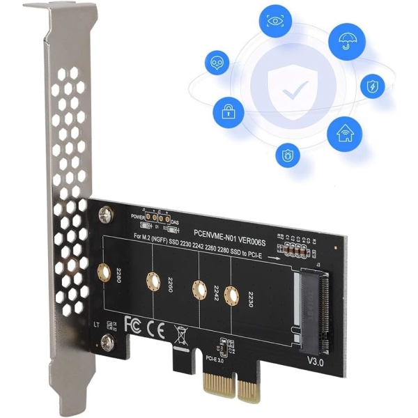 M.2 Nvme Ssd Scheda Adattatore Hård Pci E till M.2 Expansion Card Connector Nätverkskort för M2 Ngff Nvme hårddisk