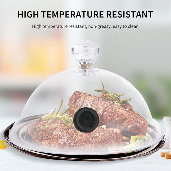 Smoke Infuser Hood, Smoke Infuser Cover, Hem Smoking Dome Cover Kök Matlagning Rök Akryl Huva Smoke Infuser Cloche Lock för rökare