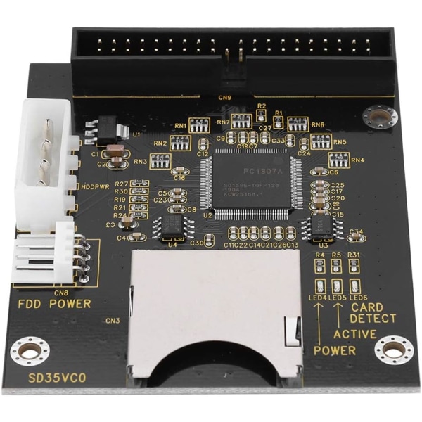 Adapter Adapter Abs Black SD-minneskort till 3,5 40Pin Male Ide Hårddisk Adapter Secure Digital Converter