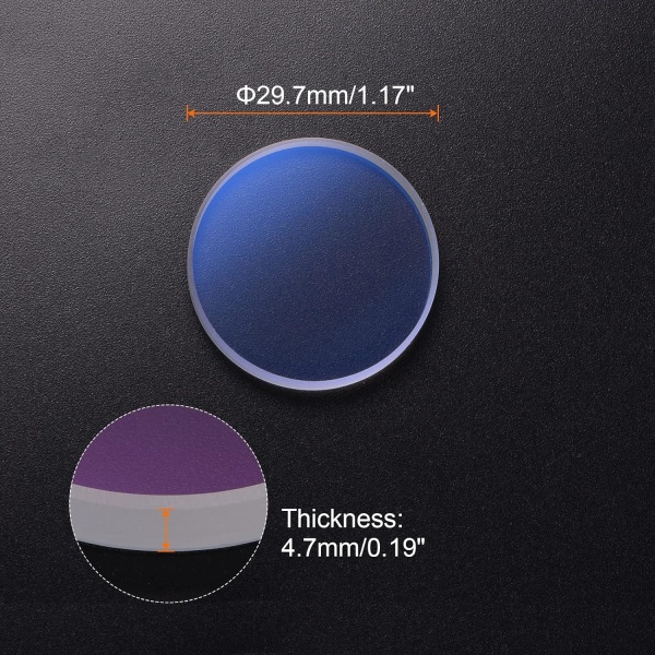 Fiberlaserskyddslins fönsterdiameter 29,7 mm (1,17 ") tjock 4,7 mm (0,19") Kvartsglaslins för lasersvetsning? Maskin