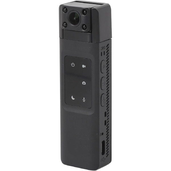 1080P nattkroppsmonterad kamera med ryggklämma Wifi 180 graders rotation Stötsäker Mini Driving Recorder Bärbar videoinspelare