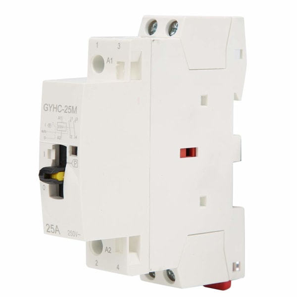 AC-kontaktor AC-kontaktor 2P 25A 220V 50Hz Din-skena AC-kontaktor för hushåll med manuell kontrollbrytare (2NO)