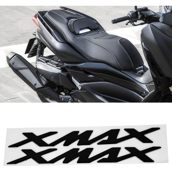 Motorcykeldekal, Motorcykeldekal, par dekaler för motorcykelemblem 3-dimensionella dekaler för X‑MAX XMAX 125 250 400 (svart)