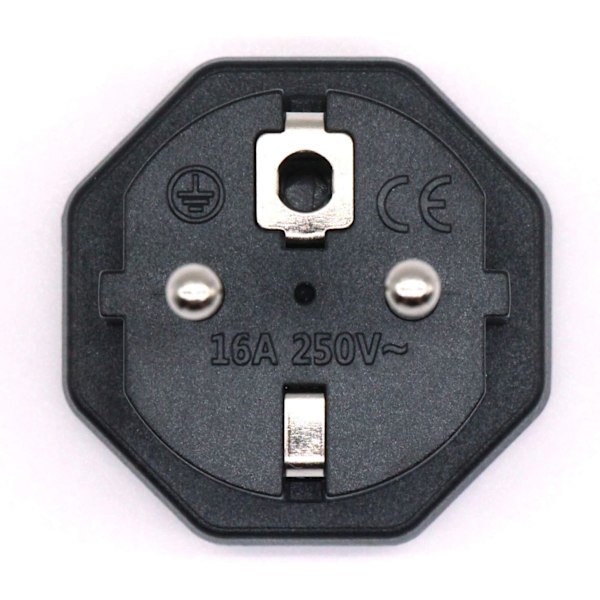 US/JP/CA Hane till EU/DE/FR/IT/ES Hona, US/CA/JP Hane till Elektronisk Enhet EU 2-stifts Hona Adapter (3st Svart)