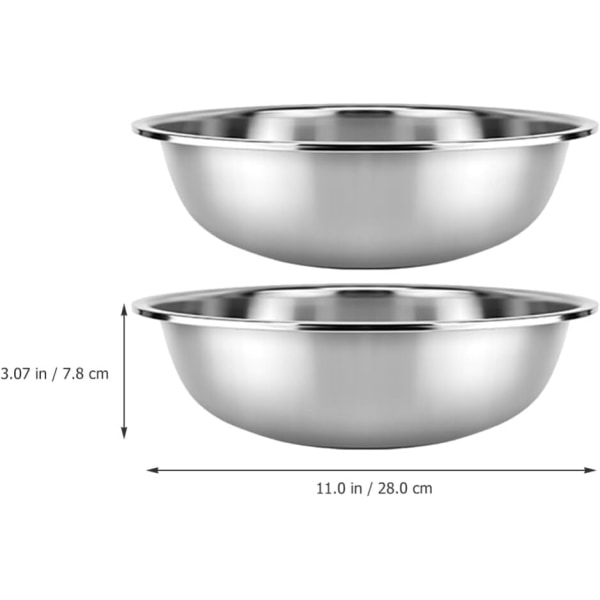 2 st grönsaksskålar i rostfritt stål Matbehållare för köksblandningsskål Durkslagssilskål Aluminiumsoppskålar Skålar av rostfritt stål